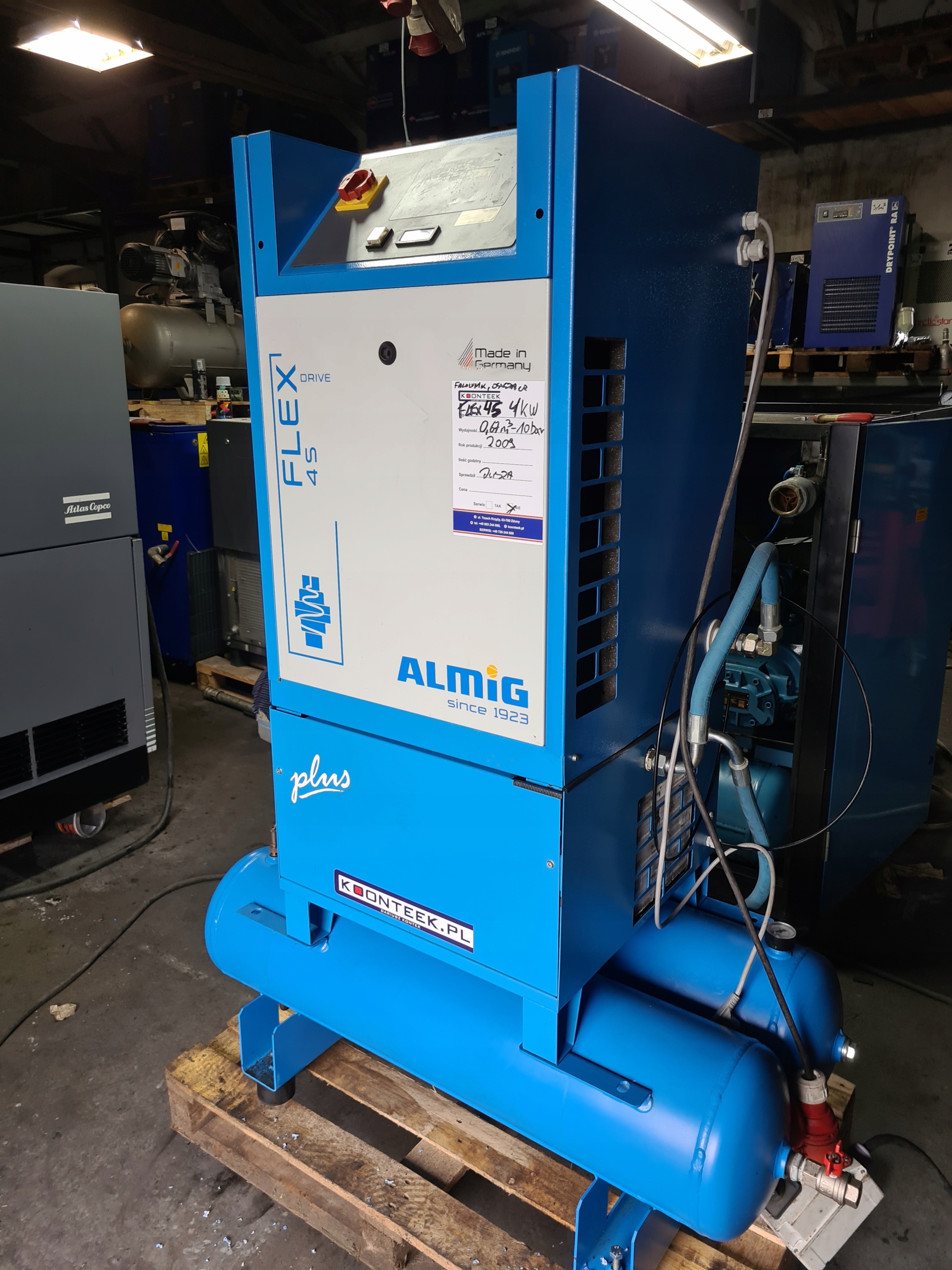 Kompresor śrubowy Almig Flex 4S, 4 kw Model FLEX 4 S