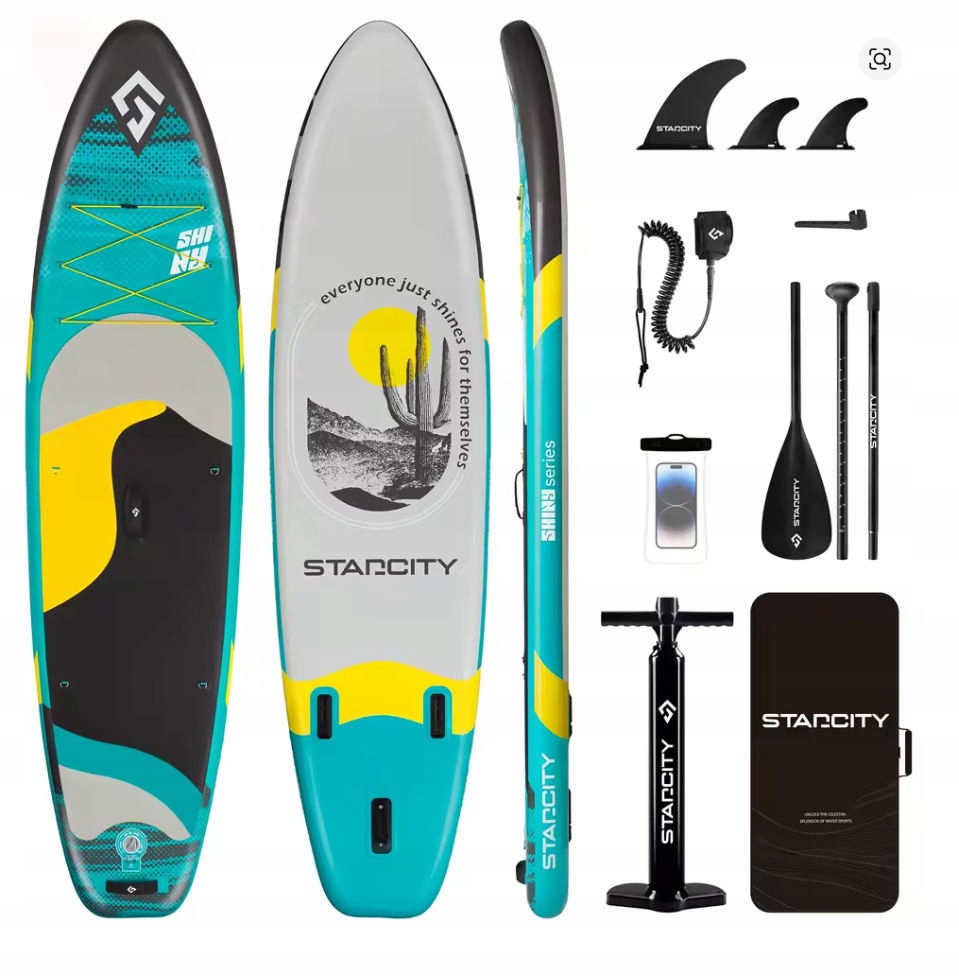 Sup Deska Nafukovací Pro Plavání Paddle Stand Up Set 335 CM Coil Turkus