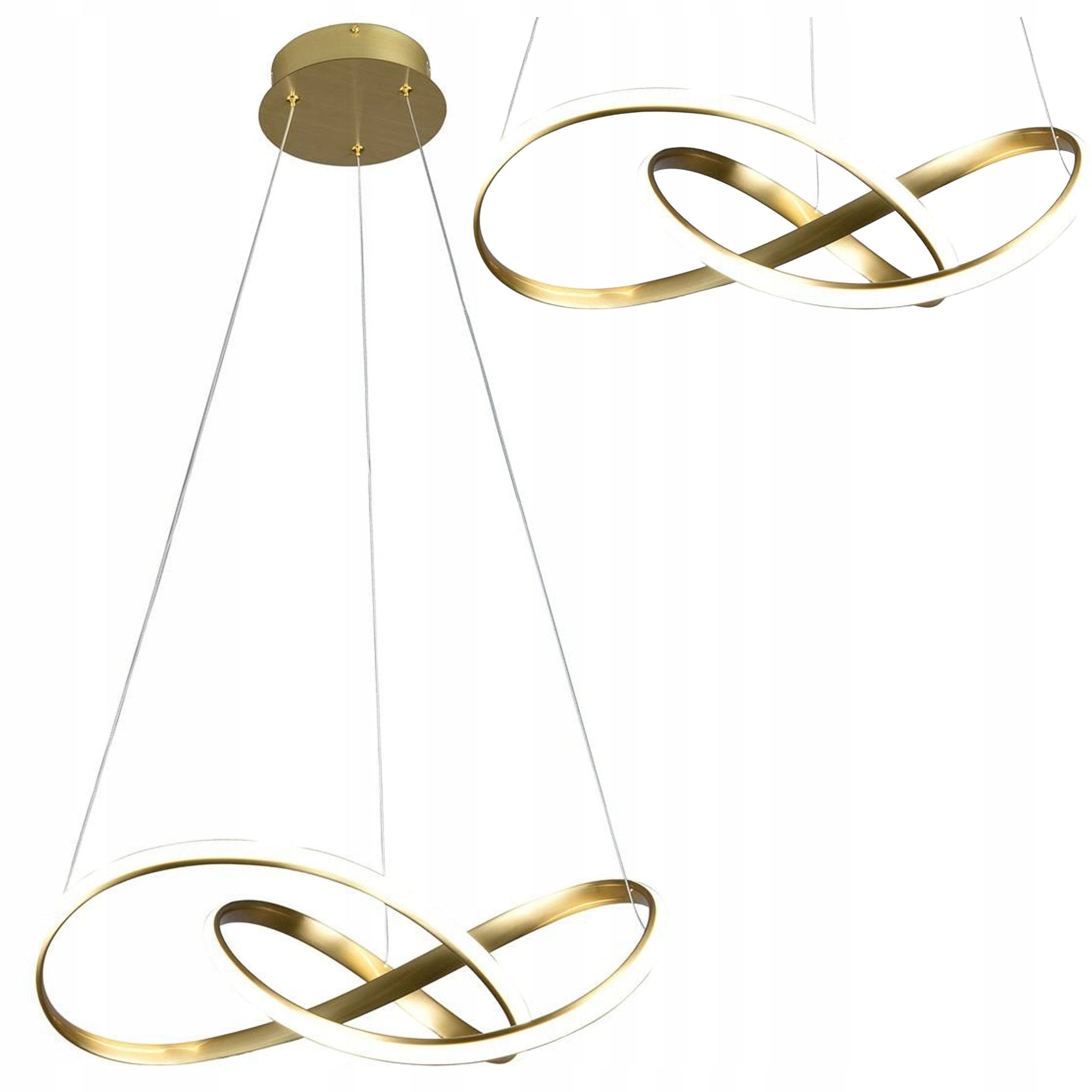 Závesná lampa Cappio zlatá 36W Led moderná, zlatá Led luster