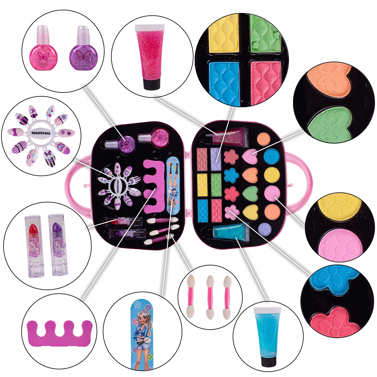 ZESTAW KOSMETYKÓW W TOREBCE DO MAKIJAŻU I PAZNOKCI KOSMETYKI DLA DZIECI Bohater brak