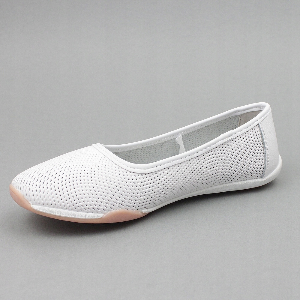 Sokolski W25-602 Białe Baleriny Skóra r. 37