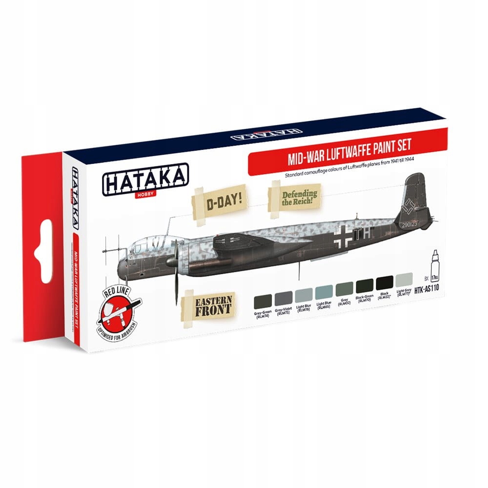 Hataka AS110 Mid-War Luftwaffe paint set 17ml