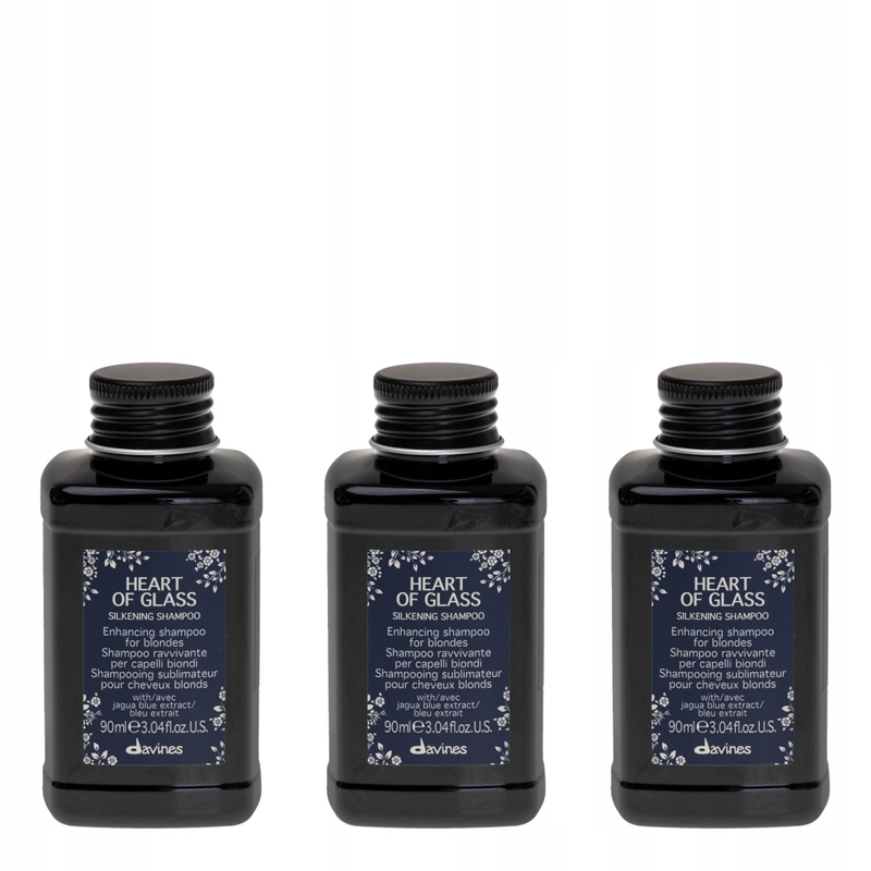 Davines Heart of Glass Silkening šampon 3x90ml