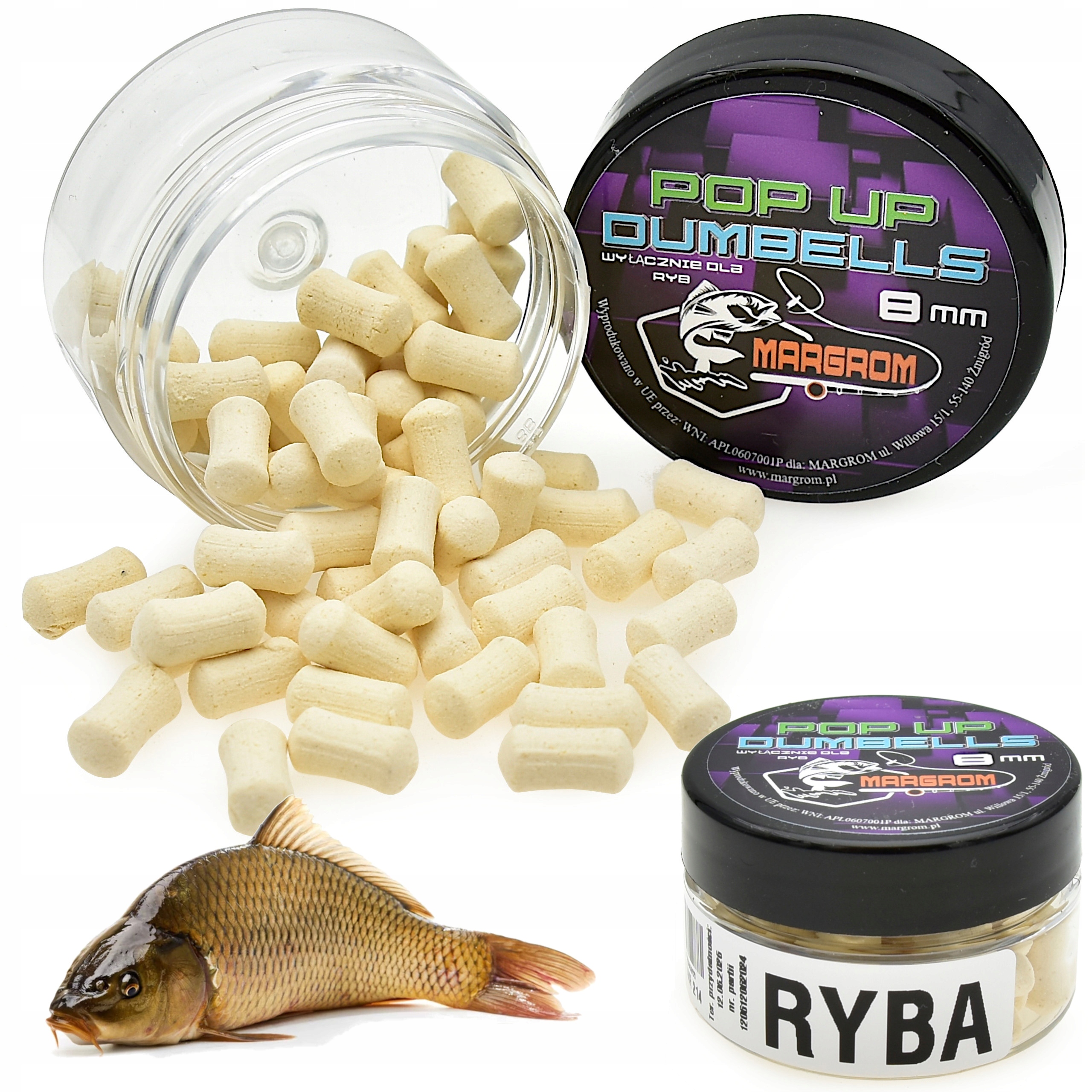 Dumbells Pop Up 8 mm Margrom Ryba przynęta Method Feeder