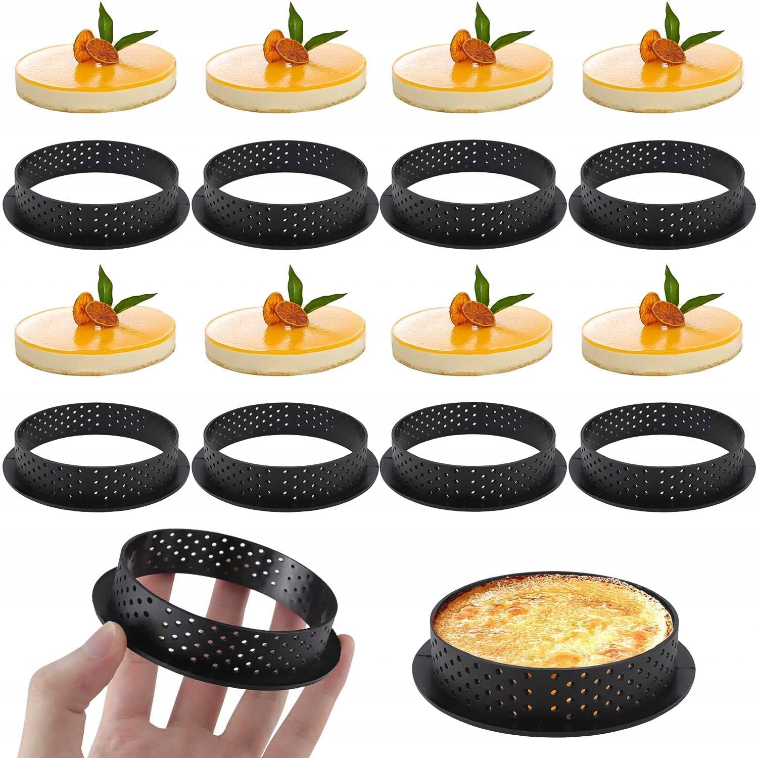 

8X Foremki Do Babeczek Pieczenie Tarty Perforowane