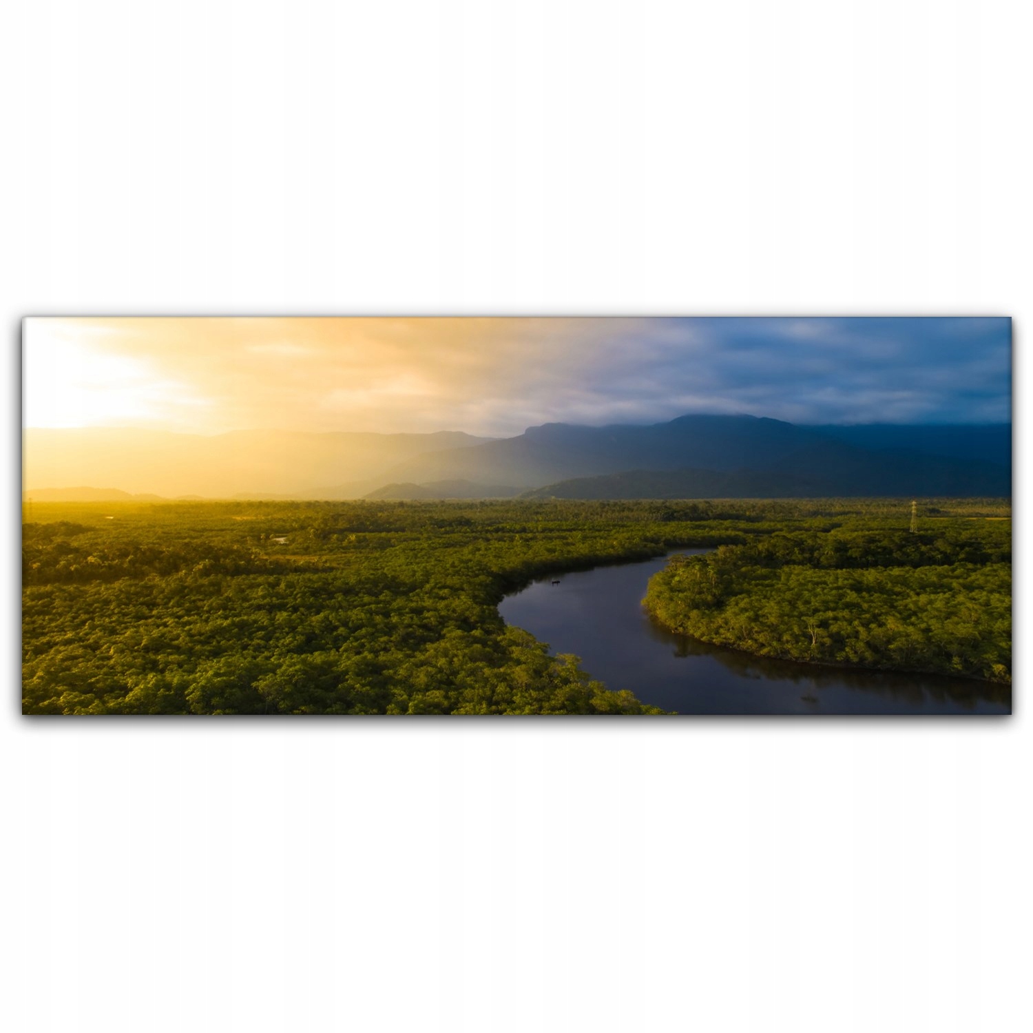 

Obraz Canvas dekoracja 125x50 Rzeka Las Krajobraz