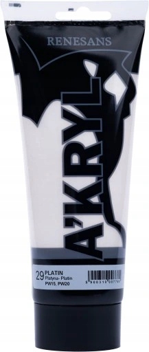 Farba akrylowa A'kryl Renesans - 200 ml - 29 Platyna (metaliczna)