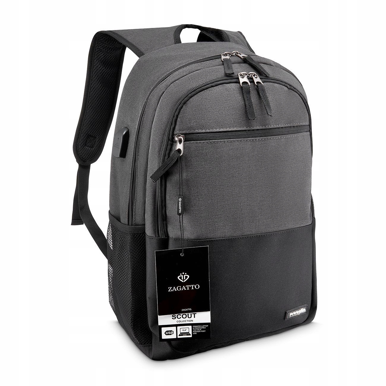 

Zagatto Plecak męski miejski sportowy gniazdo Usb