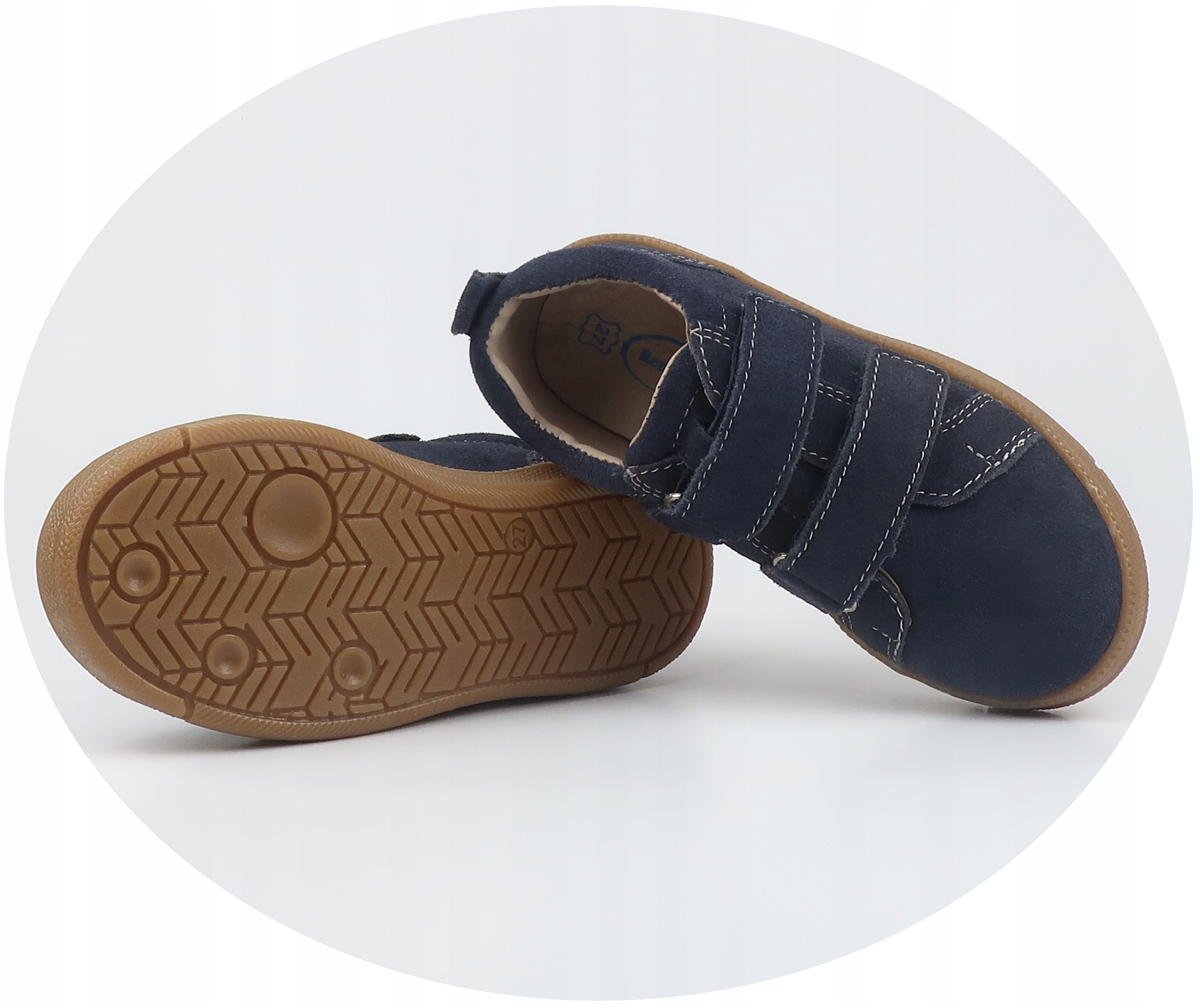 RENBUT DZIECIĘCE PÓŁBUTY TRZEWIKI SKÓRZANE 32 Odcień granatowy