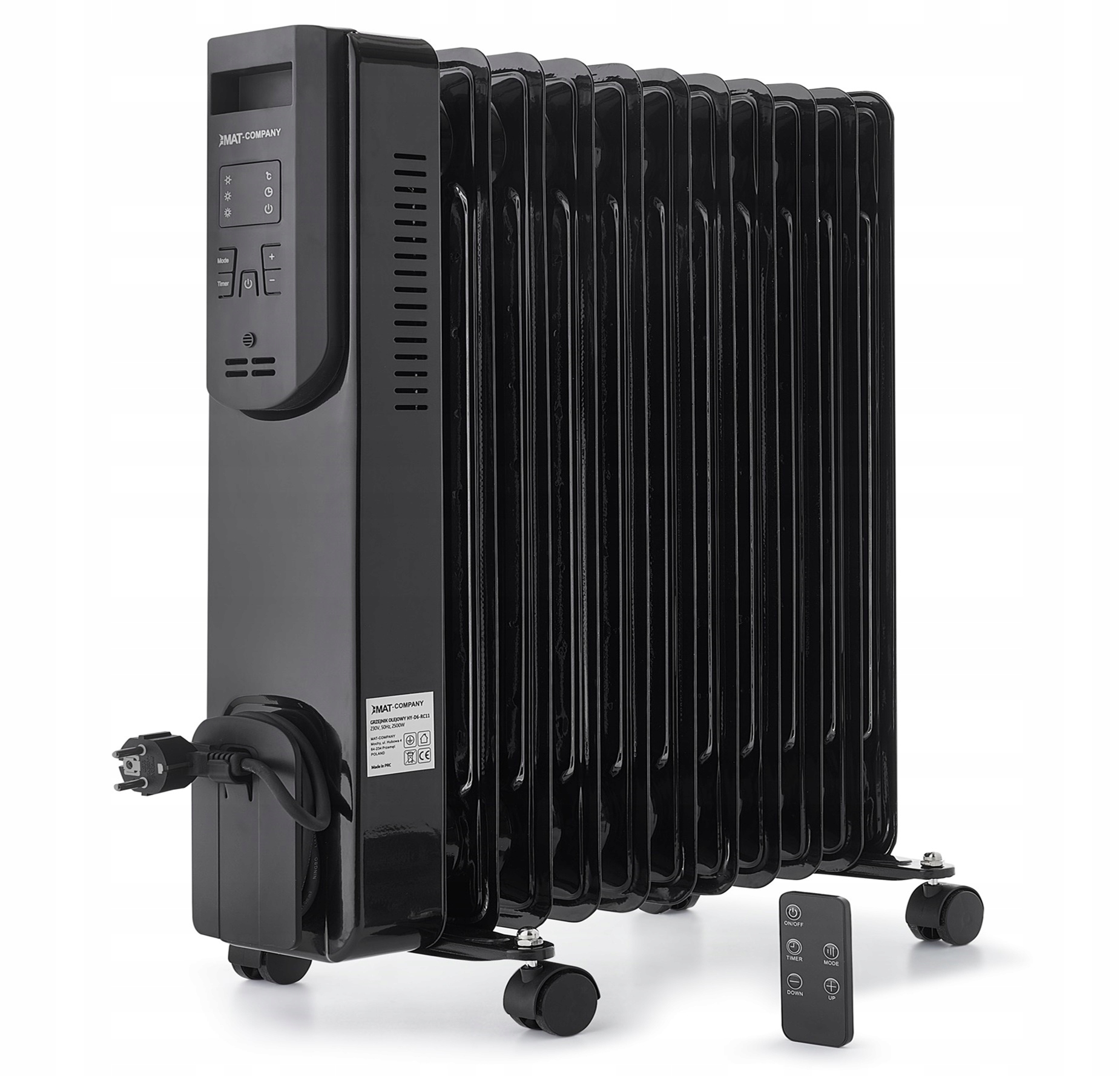 Elektrický Olejový Ohrievač 11 Rebier 2500 Výkonný