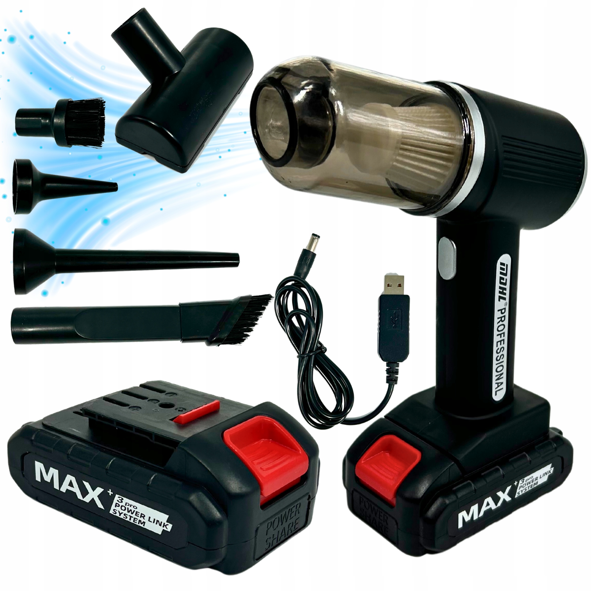 MINI BEZPRZEWODOWY ODKURZACZ ODŚNIEŻARKA DMUCHAWA RĘCZNY 2w1 USB AKU EAN (GTIN) 5907269060804