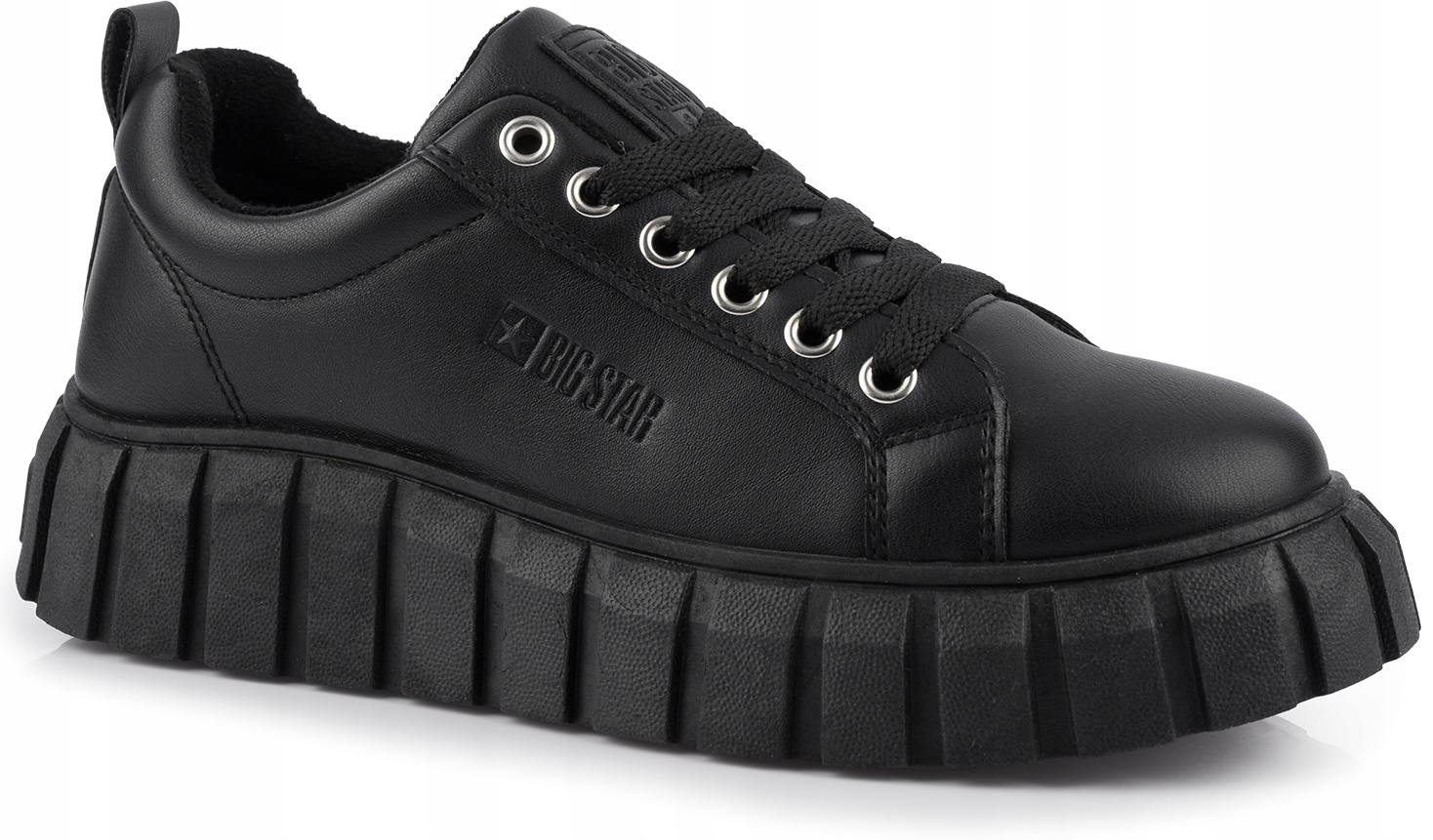 Damskie buty sneakersy Big Star czarne trampki na platformie ekoskóra r. 39
