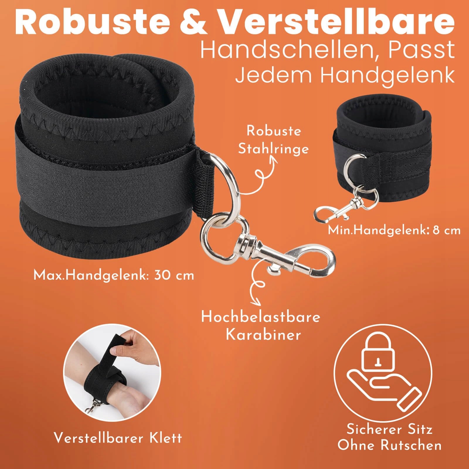 BDSM Zestaw Bondage Dla Par Kajdanki Opaski Na Uda Zaciski Na Sutki — miniatura 7