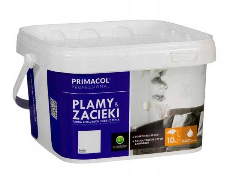 Primacol Farba Na Plamy I Zacieki 2,5L Mocna Biała