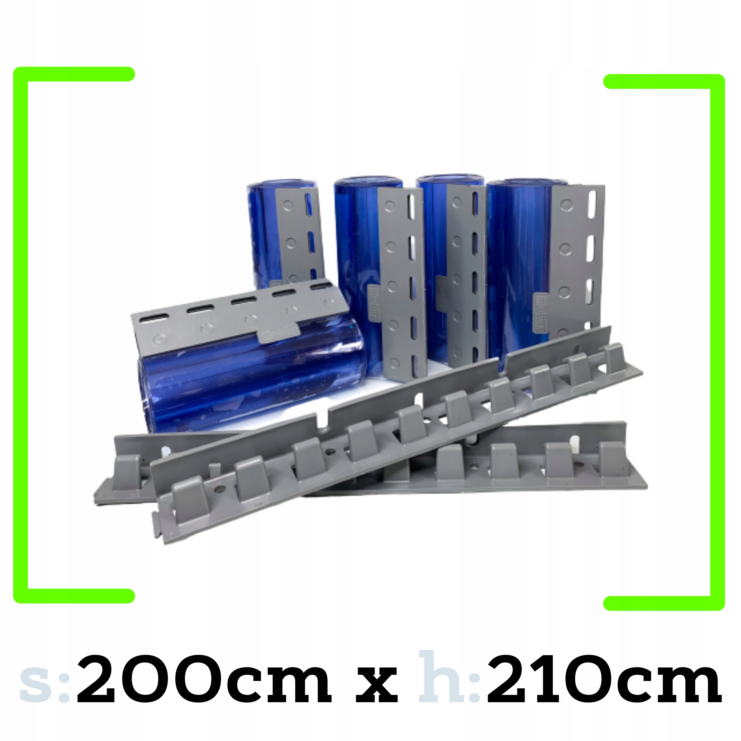 Kurtyna EasyLine Folia PCV Kurtyny Paskowe 200x210