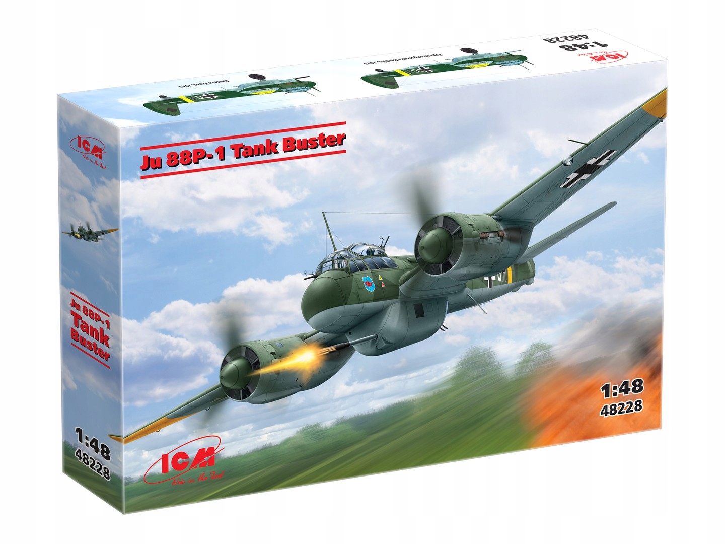 Letadlo Junkers Ju 88P-1 Tank Buster model 48228 ICM