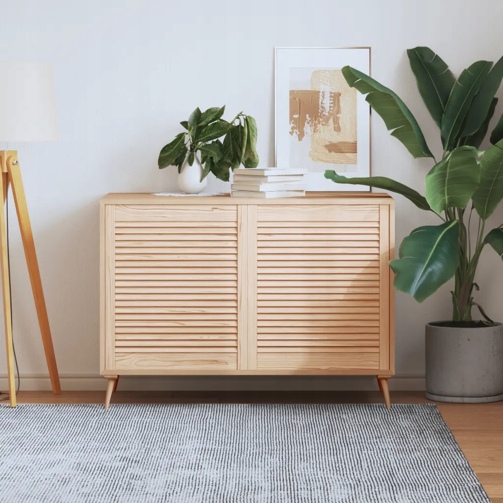 Petrashop Nábytková dvířka lamelový design 2 ks 69 x 59,4 cm borovice Hněd