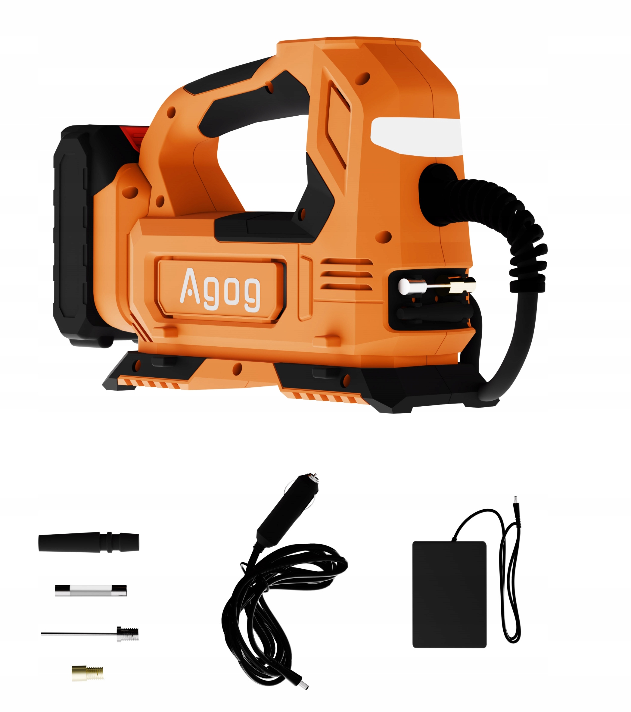 Akumulátorový Kompresor Do Auta S Výkonnou Přenosnou Baterií 12V 10Ah Agog