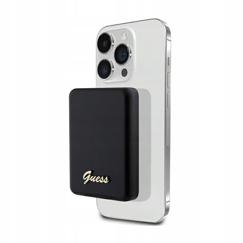 Guess Metal Script Logo MagSafe indukčná powerbanka 3000 mAh 5W MagSafe