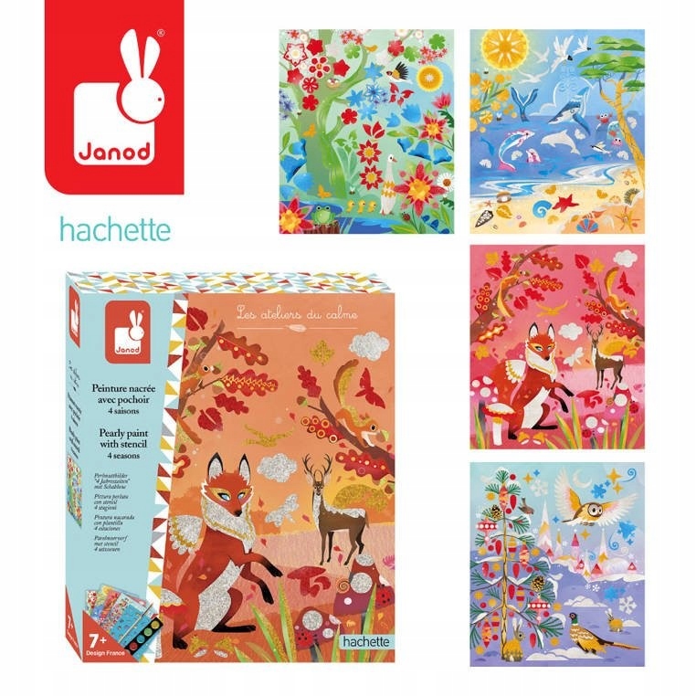 Zestaw kreatywny Perłowe plakatówki 7+ Janod Wiek dziecka 7 lat +