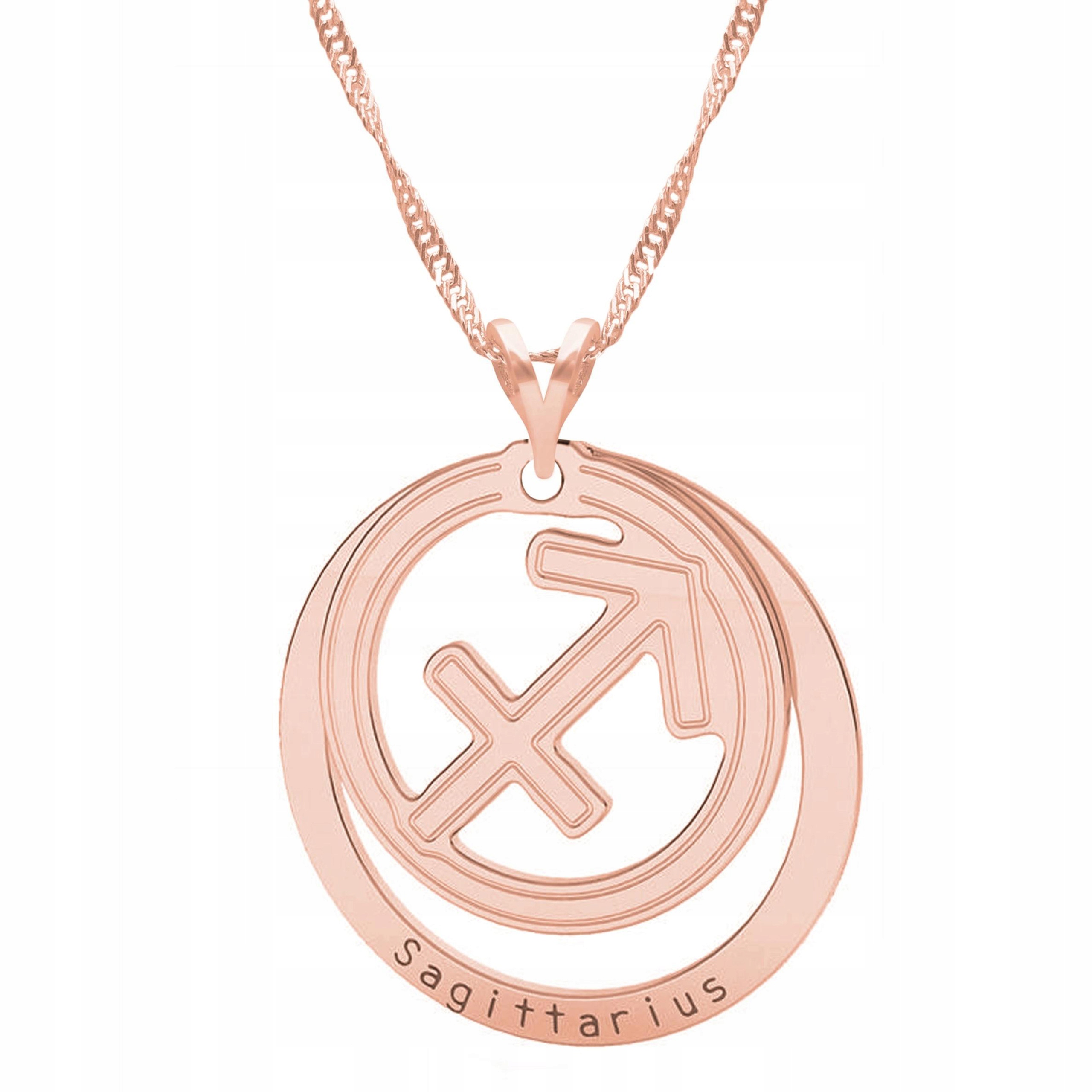 Pozlacený náhrdelník se střelcem Zodiac Střelec Sagittarius Stříbro 925