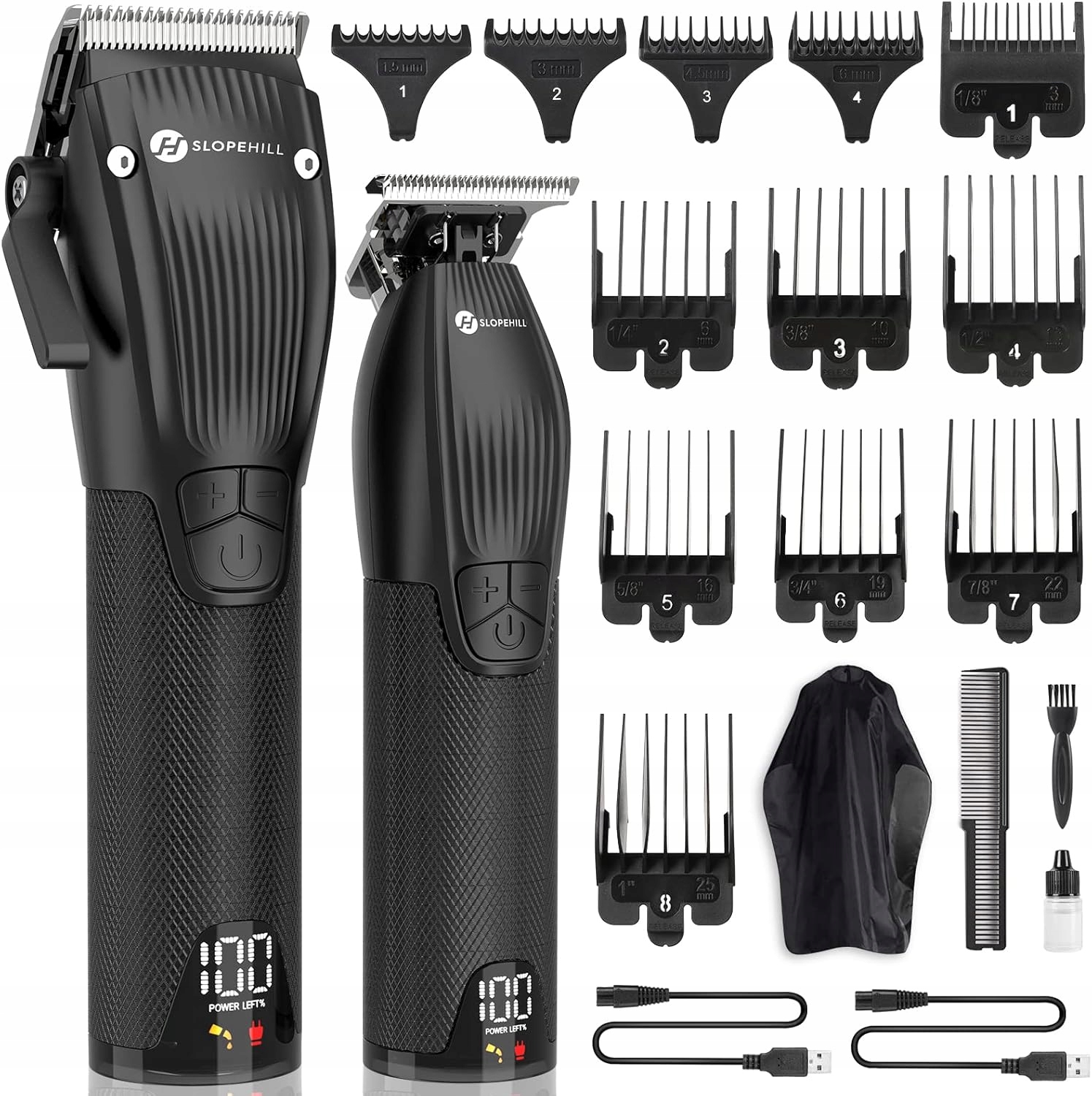 Zastřihovač Slopehill Holicí Strojek Bezdrátový Led Zastřihovač 2KS