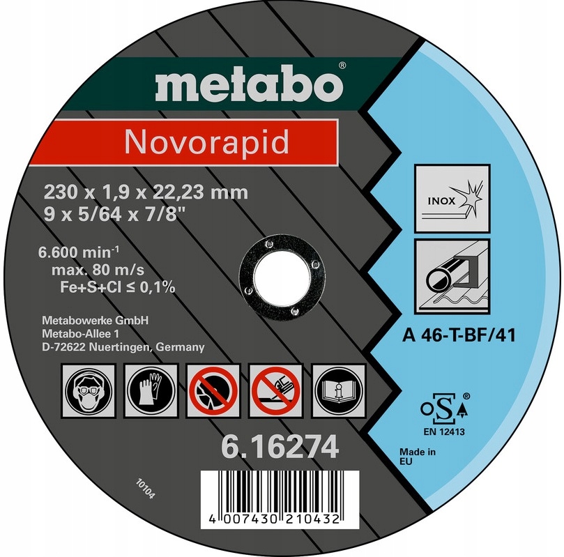 

Metabo Tarcza tnąca Novorapid 230mm 616274000