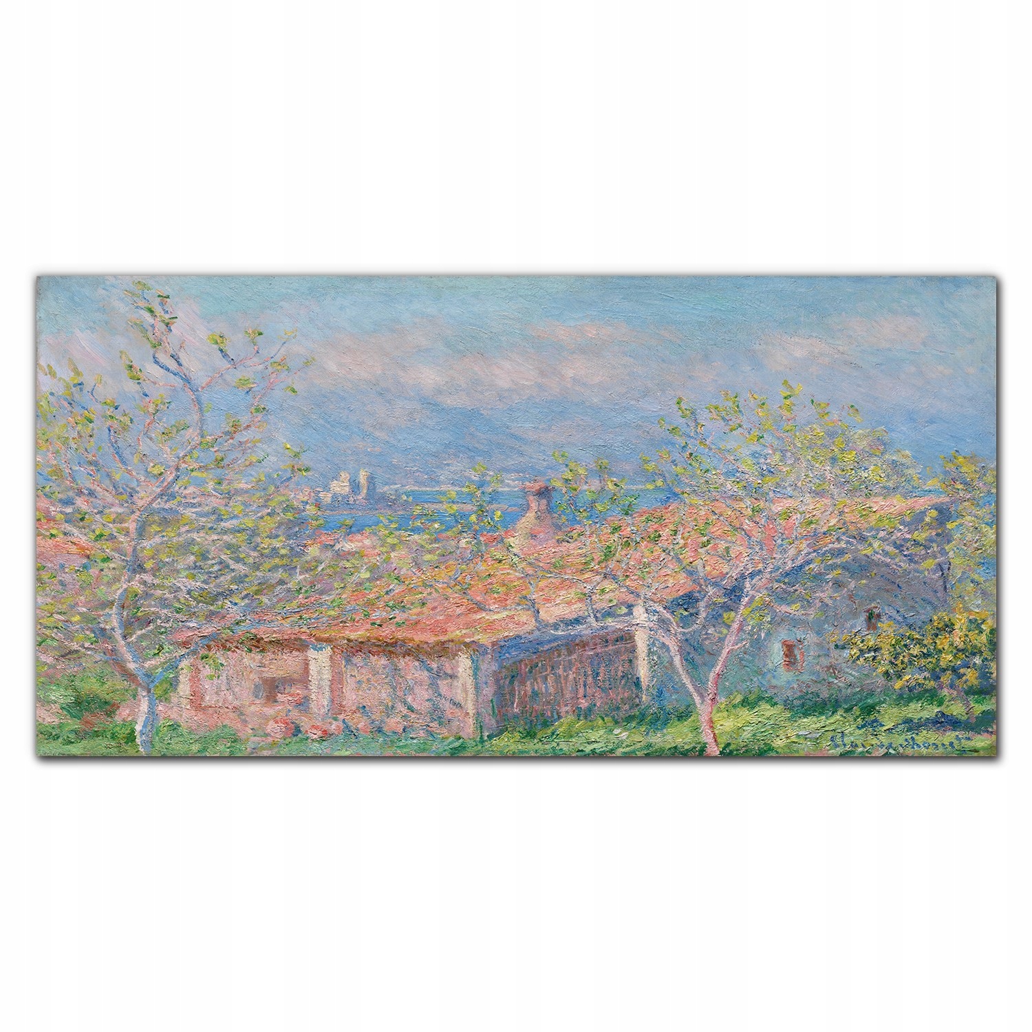 Fotoobraz na ráme Dom, záhrada, mince 140x70