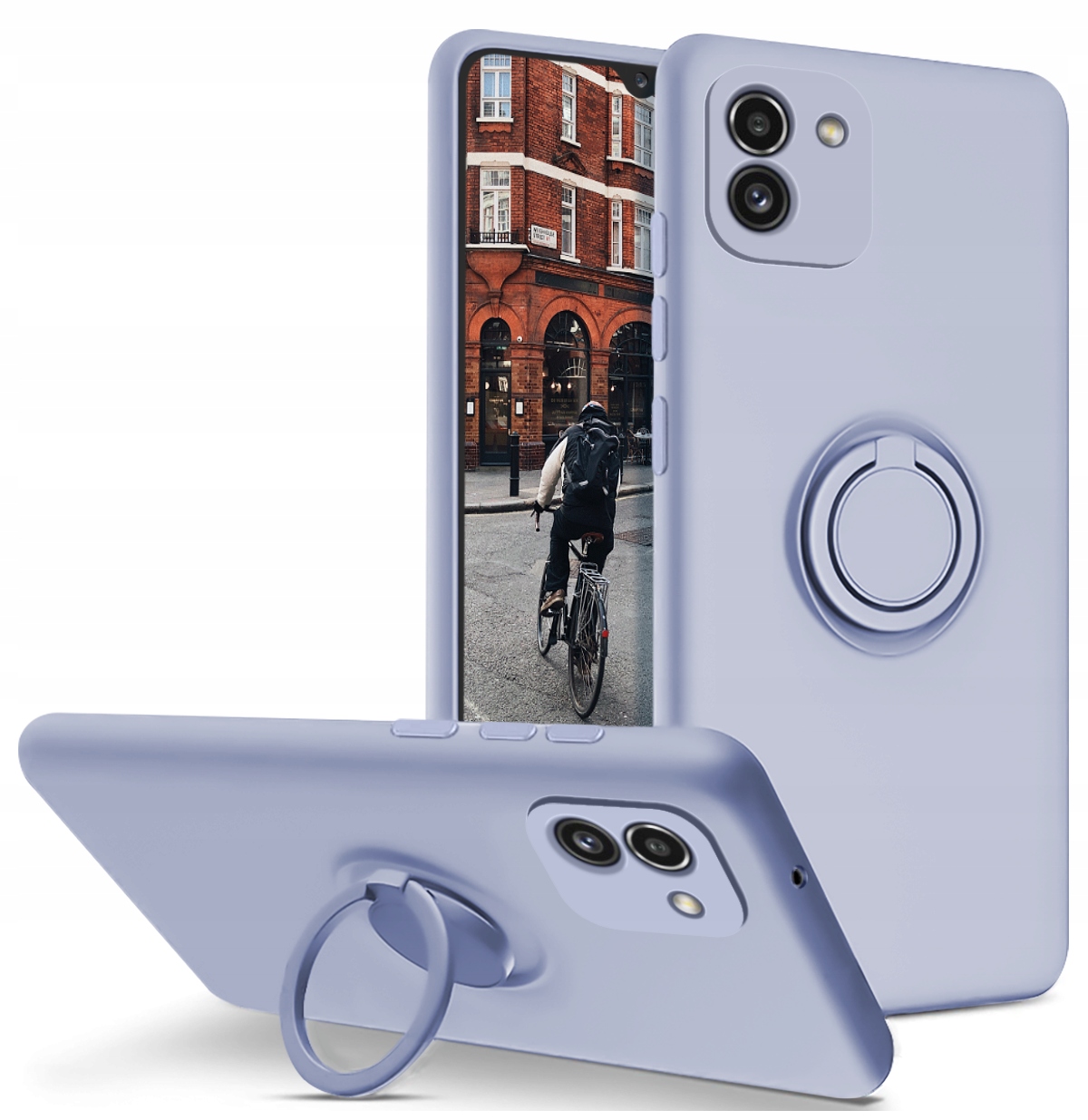 

Etui do Samsung Galaxy A03 Silicone Ring Szkło