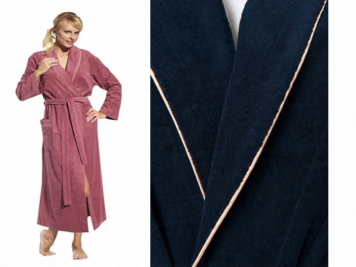 

Szlafrok Wiązany Paskiem dla puszystej Frotte -4XL