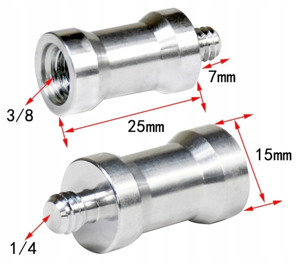 

Adapter gwintowy 3/8'' na 1/4'' statyw tuleja foto