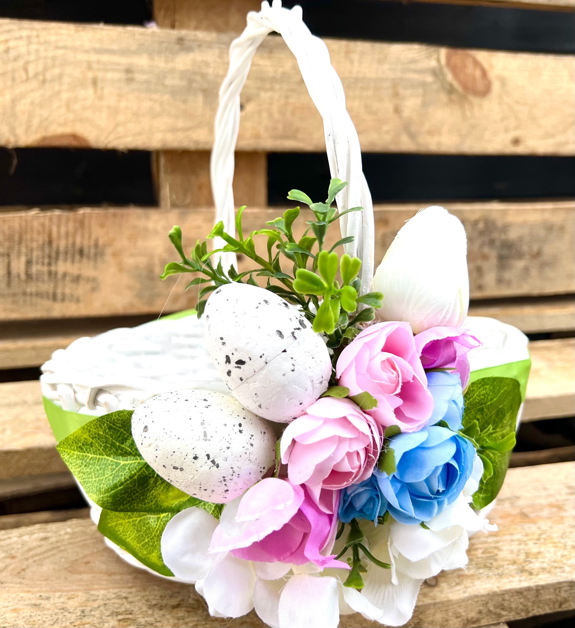 Piękny STROIK na KOSZYK do święconki Wielkanoc Marka OP