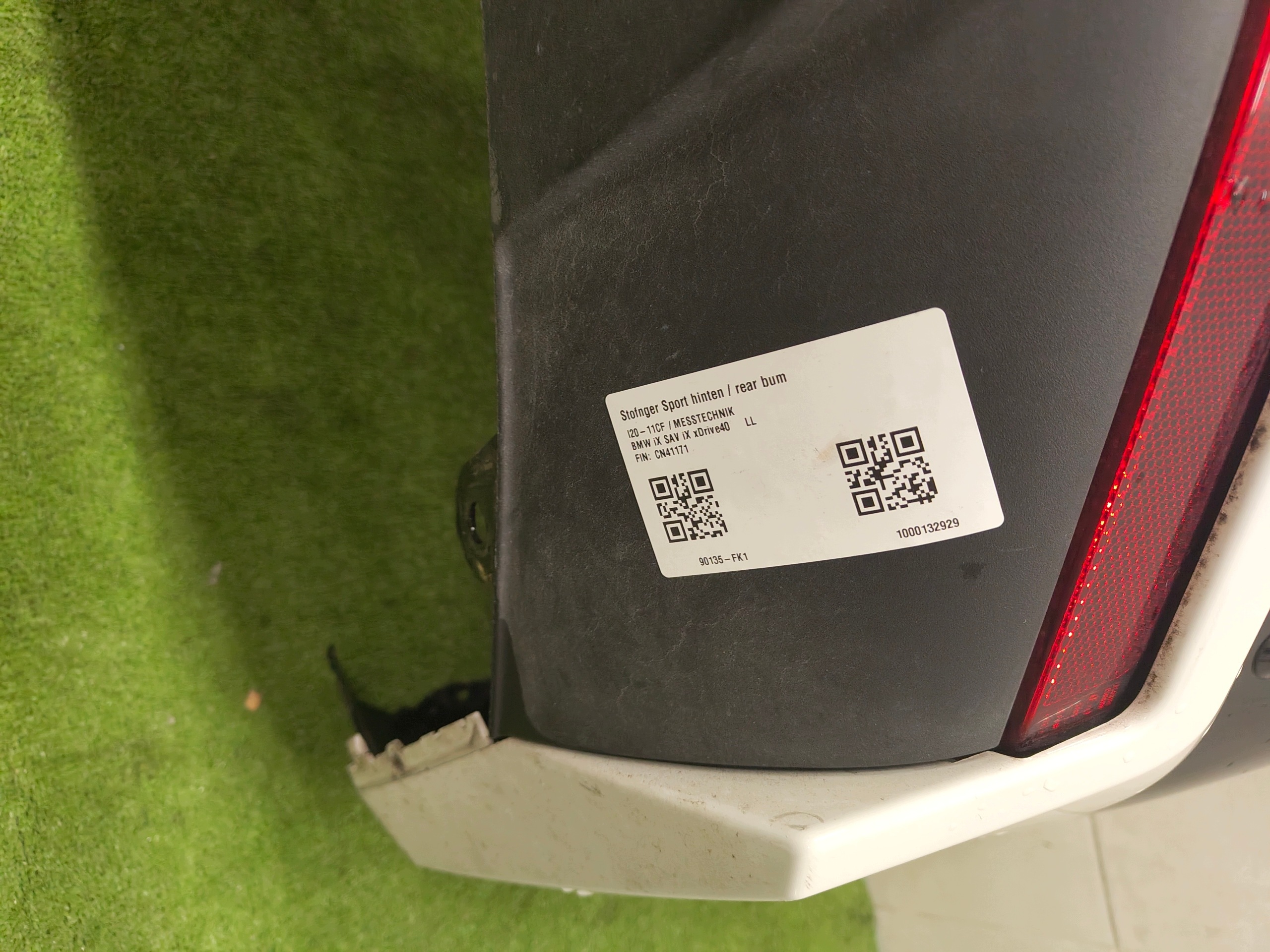 BMW IX I20 bumper rear part rear A300 6PDC