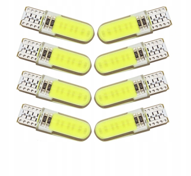 

8x Żarówka Led W5W T10 Cob