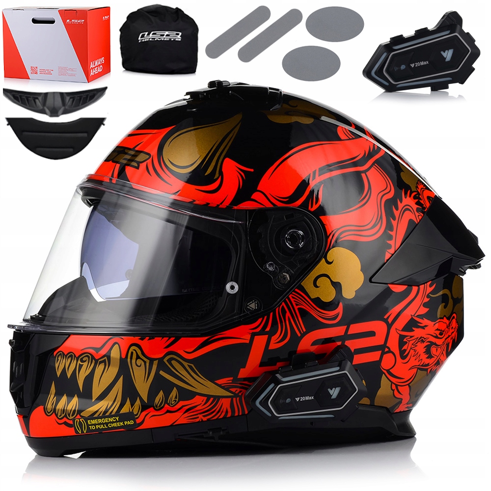 Motocyklová Prilba LS2 FF808 Stream II Drako Venom Clona Interkom 1ST