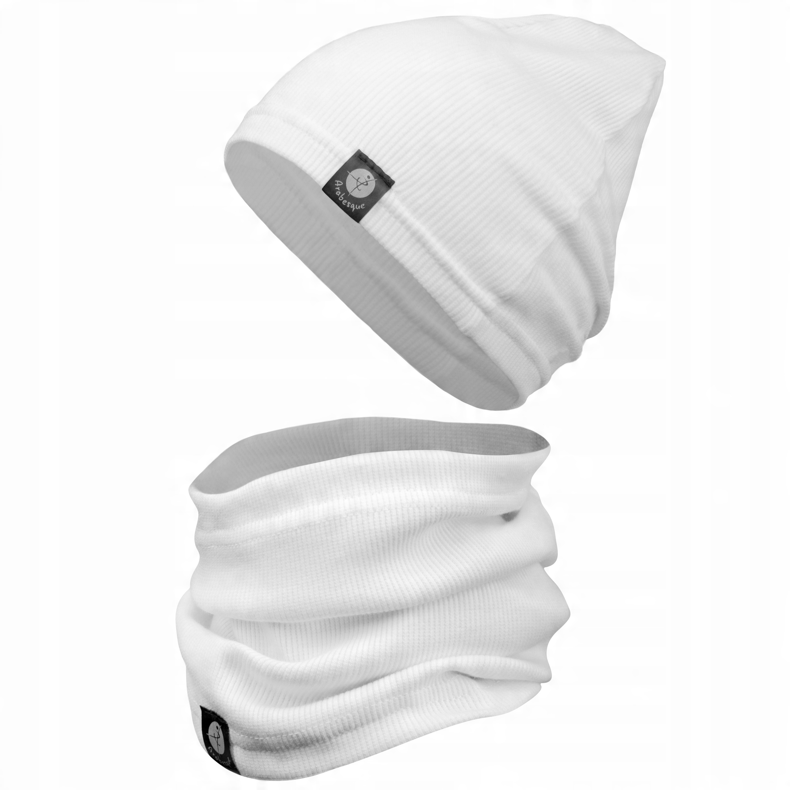 

Komplet czapka i szalik dla dziecka 52-58 cm biały
