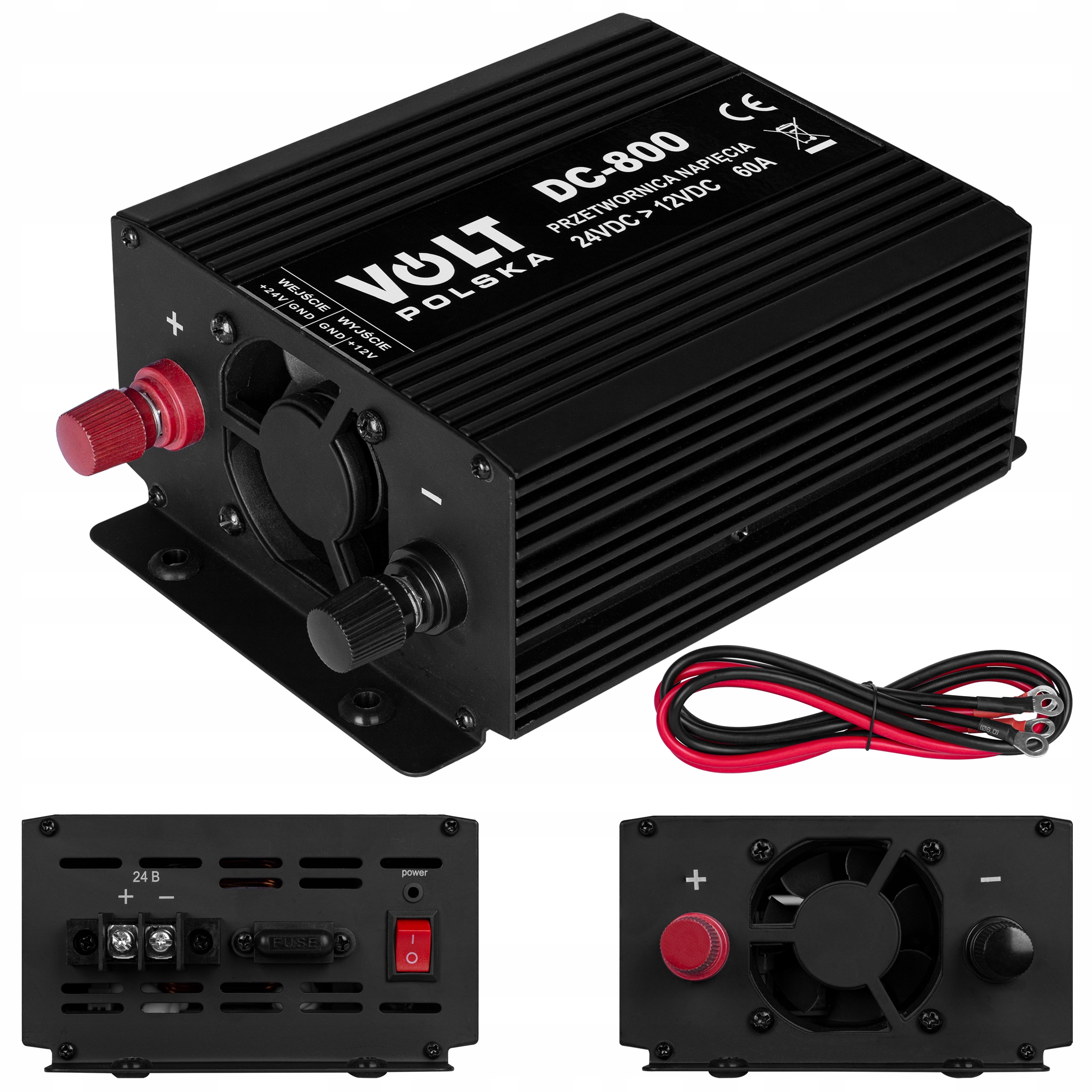 

Reduktor Napięcia Przetwornica DC 24/12V 60A 800W