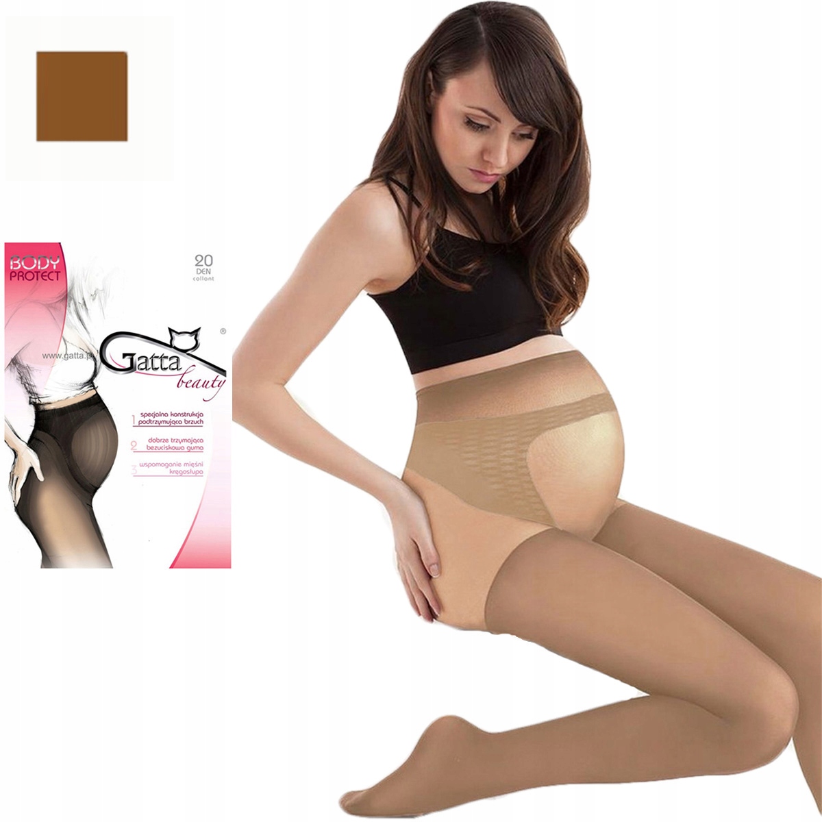 

Rajstopy ciążowe Gatta Protect 20 Den 2 S Beige