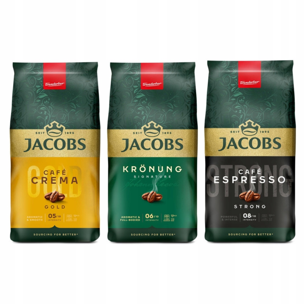 Kawa ziarnista Jacobs Kronung, Crema, Espresso mix 3x 1kg