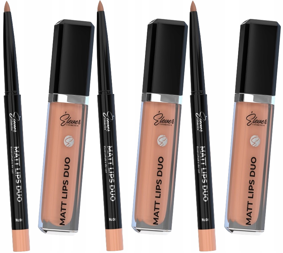 3 x Elever Sada rtěnky a konturovací tužky Matt Lips Duo Dlouhotrvající efekt