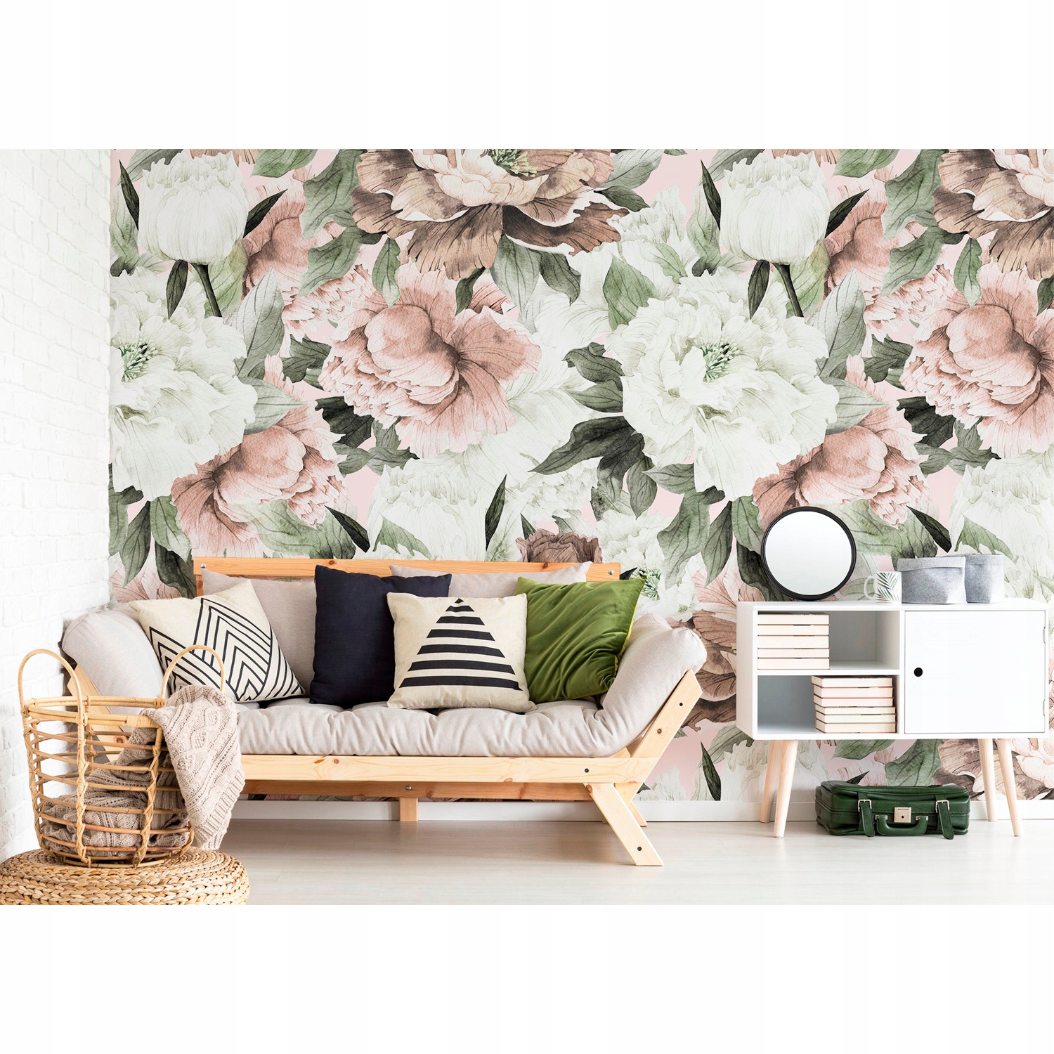 

Tapeta na ścianę Bukiety kwiatów vintage 250x250cm