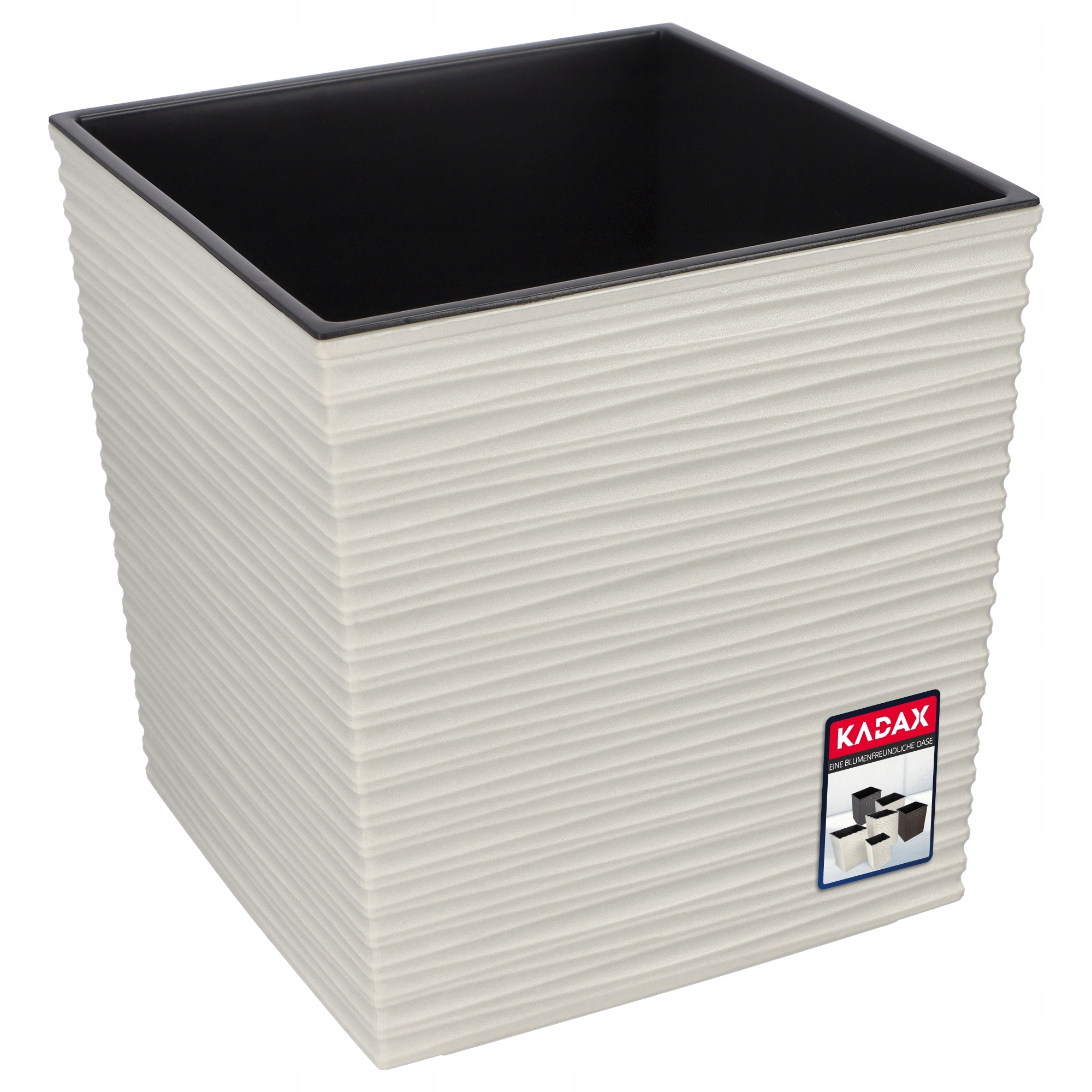 Květináč Květináč Záhon 25 cm Obal Na Květináč S Vkladem Plastový Krém