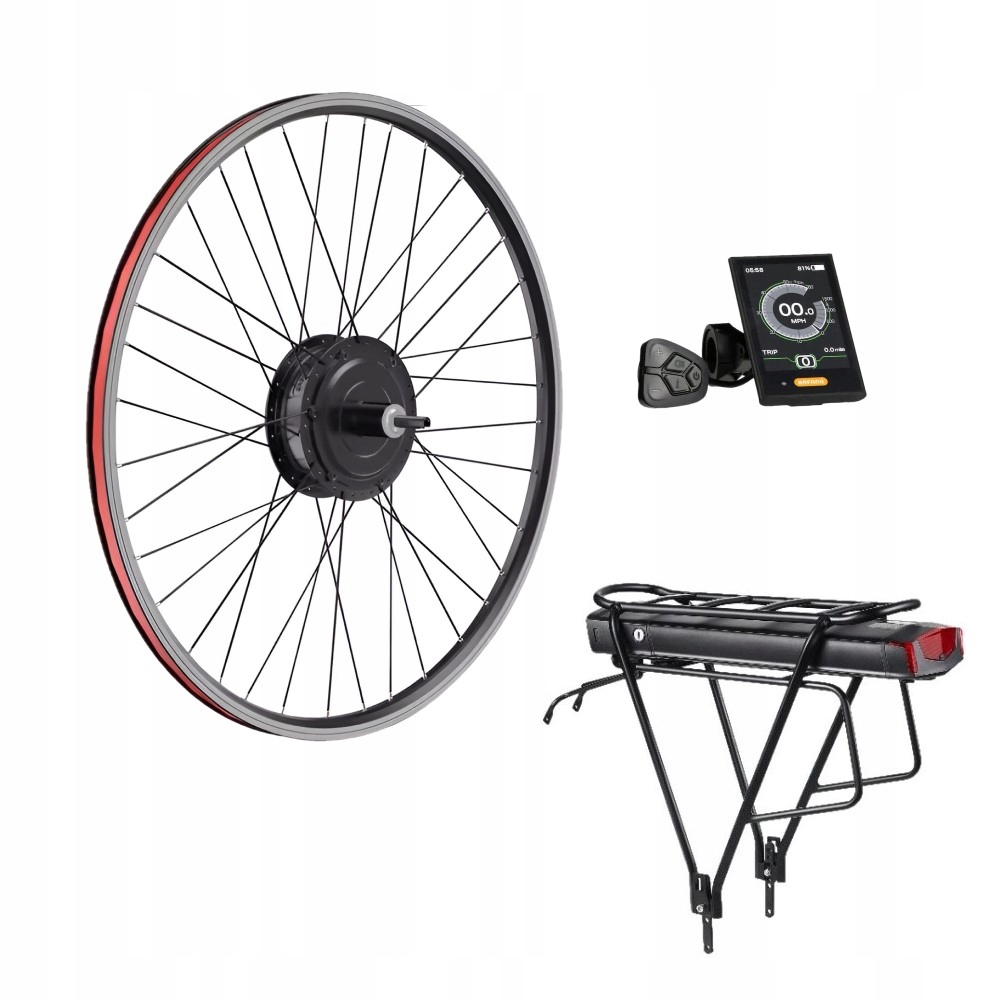 Zestaw do Konwersji roweru Bafang 48V 500W Bateria Bagażnikowa 15AH