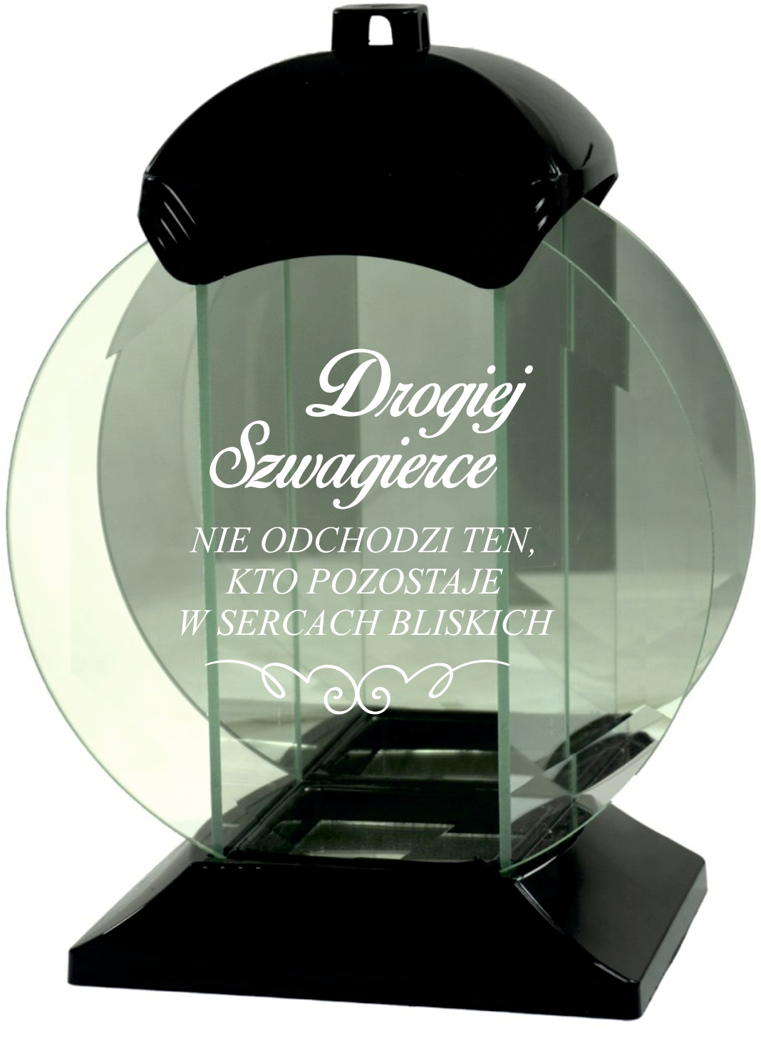 Hřbitovní Svíčka Skleněná rytina Drahé Švagrové