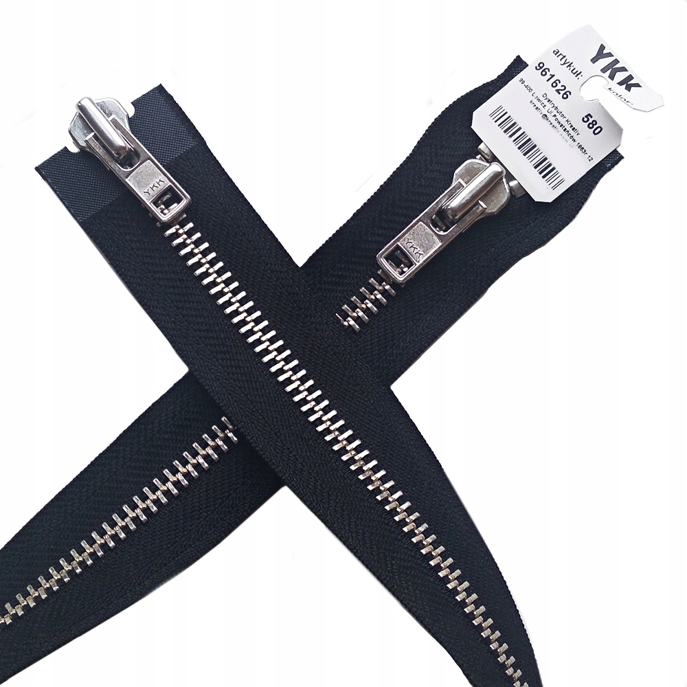 Ykk kovový zip k bundě horní lem 8mm 580 70 cm