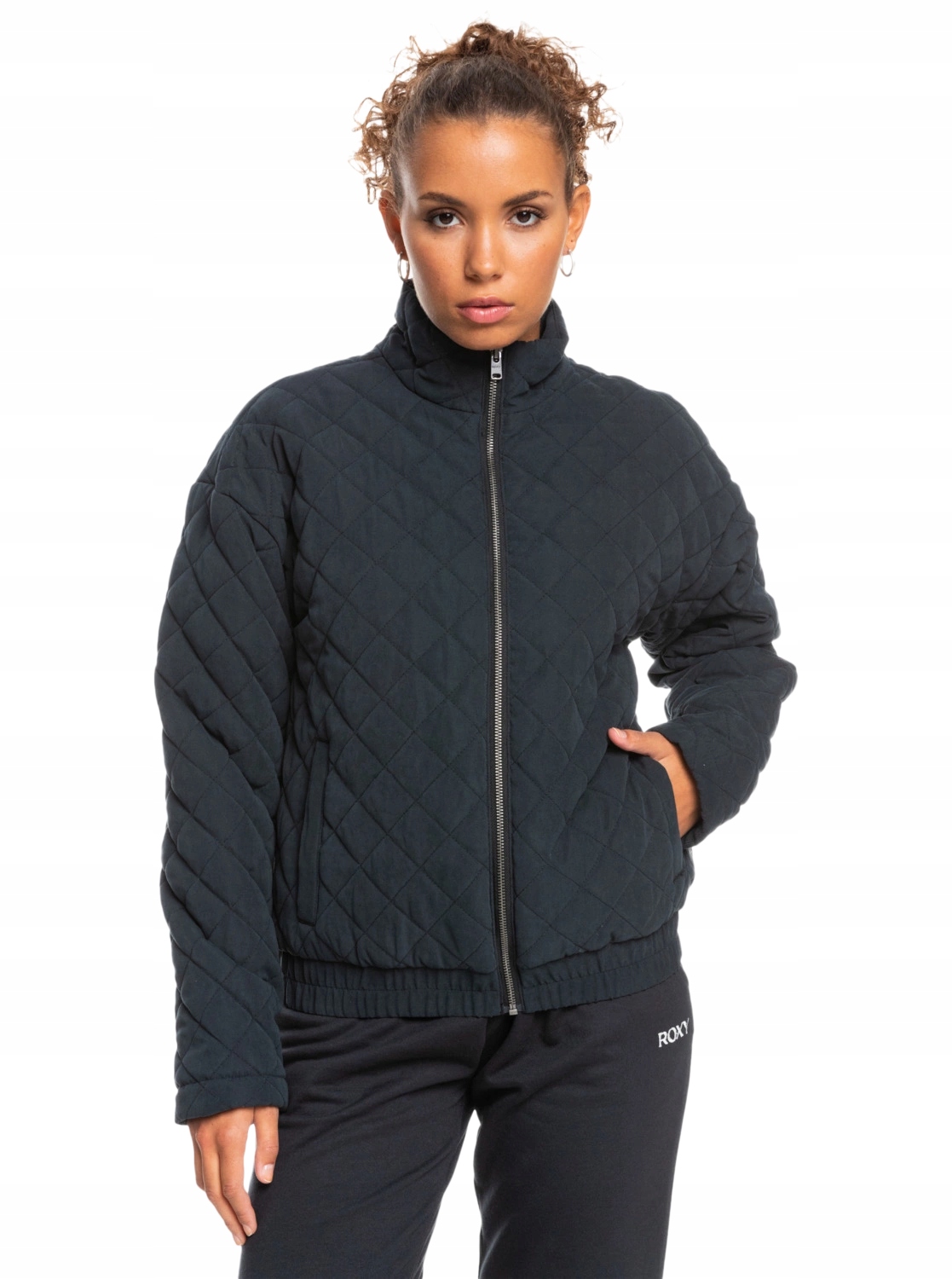 Bunda Roxy přechodná podzimní prošívaná dámská volného střihu na zip r Xs