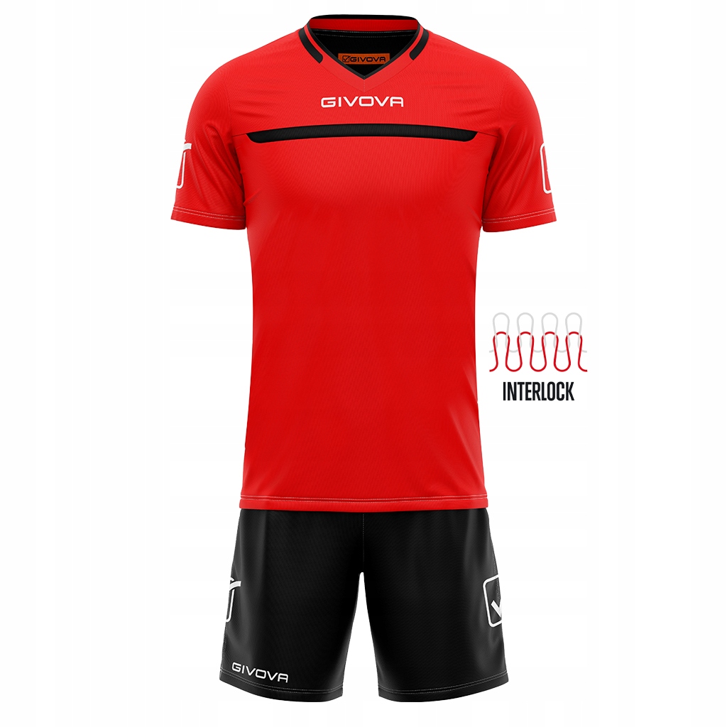 Komplet Piłkarski Sportowy Givova One Rosso r.2XS
