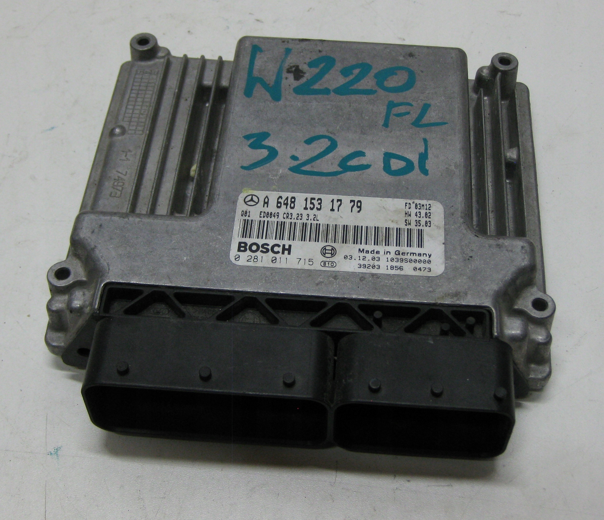 MERCEDES W220 3.2 CDI module control unit computer of the engine A6481531779