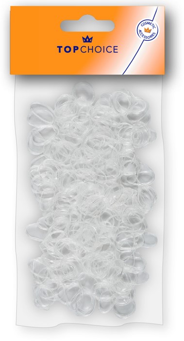 

Top Choice Gumki do włosów bezbarwne, 500 sztuk