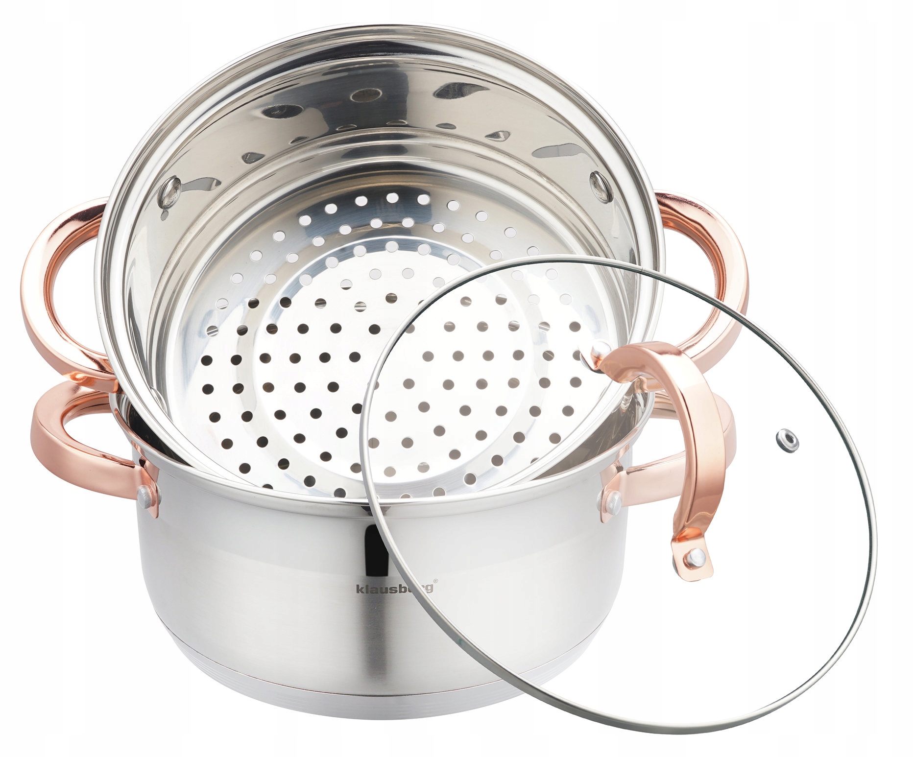 Hrnec 20 cm vaření V Páře, indukční hrnec z nerezové oceli 3,1 L